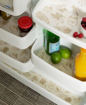 Fridge Liner Collection Non-Adhesive, Cut to Fit, 12x24", Cream Market, 6 Piece