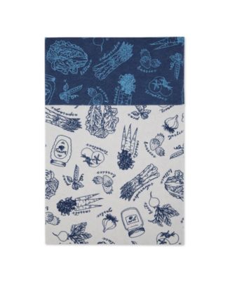 Fridge Liner Collection Non-Adhesive, Cut to Fit, 12x24", Nautical Blue Market, 6 Piece