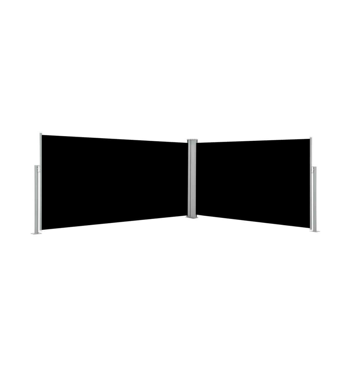 Retractable Side Awning Black 63"x236.2" - Black