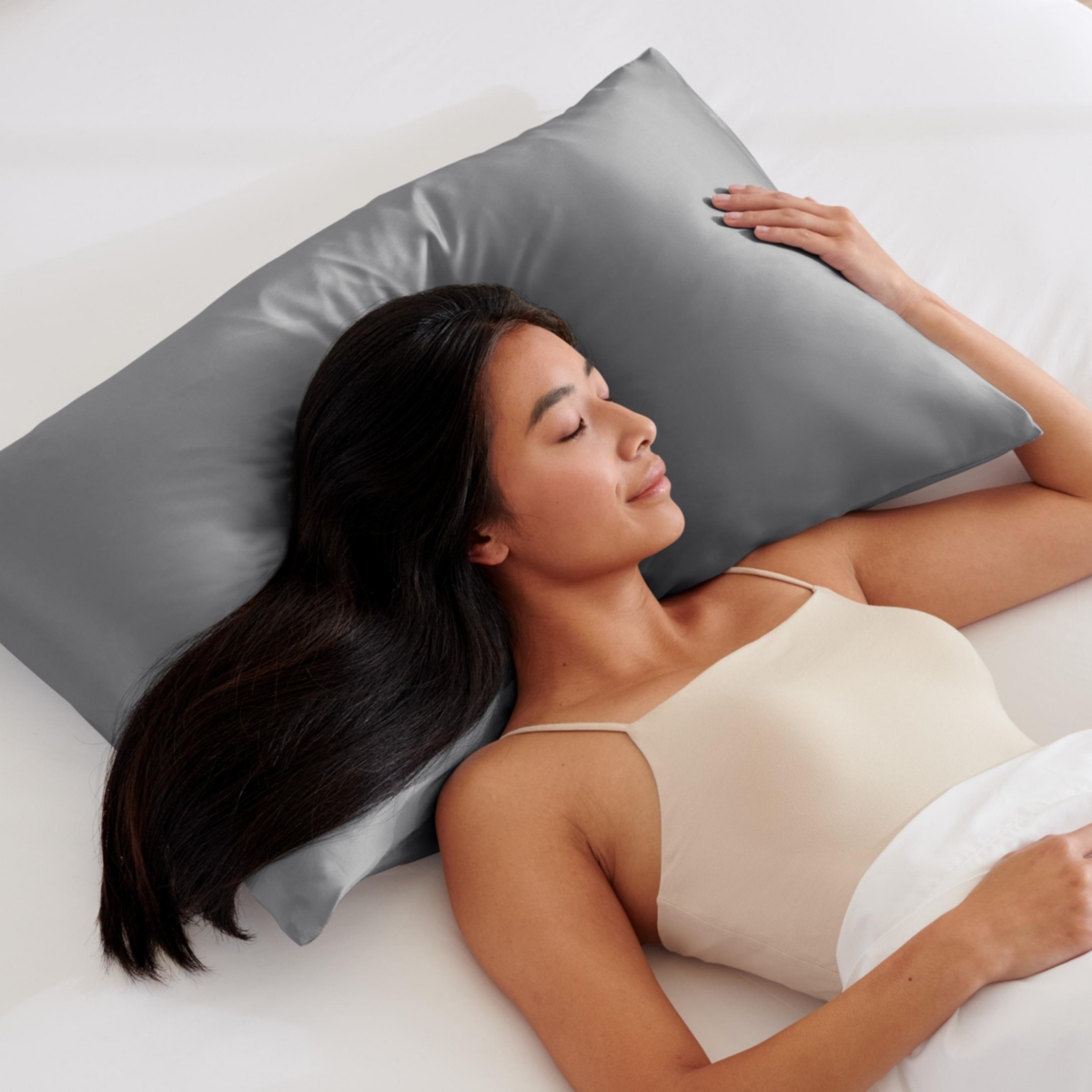 Bare Home Mulberry Silk Pillowcase Set, Zipper Closure