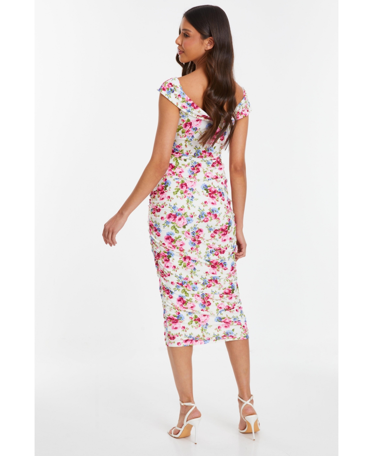 Quiz Women's Floral Bardot Midi Dress