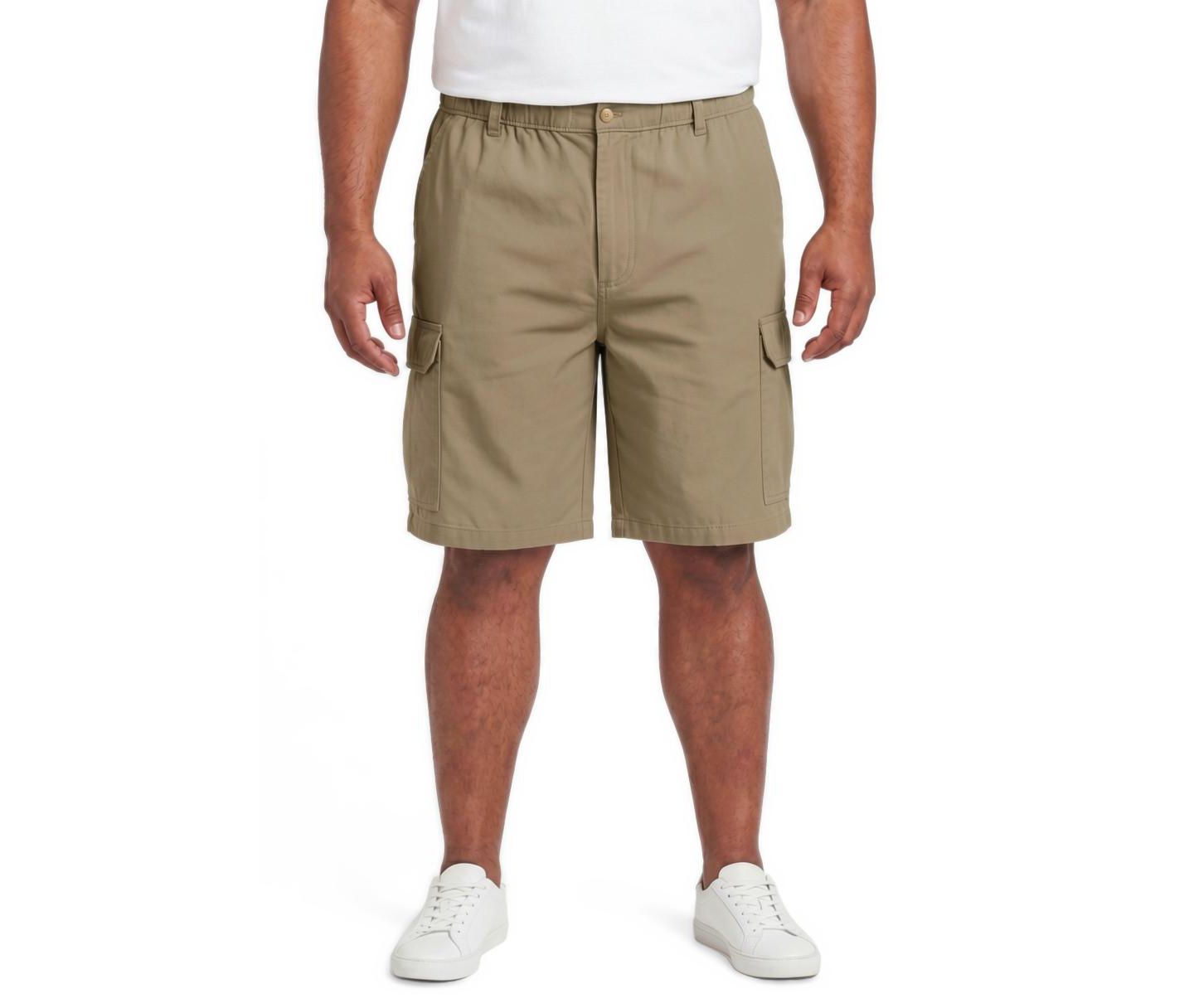 Мужские шорты KingSize Knockarounds 8 inch Full-Elastic Cargo, цвет: Хаки — фото 1