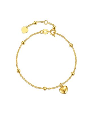 MACY'S buy Heart Charm Anklet in 14k Gold