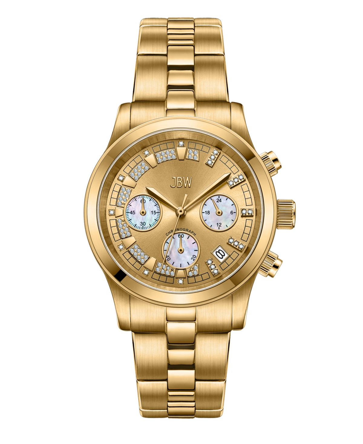 Women's Alessandra Diamond (1/5 ct.t.w.) 18k Gold Plated Stainless Steel Watch - Gold