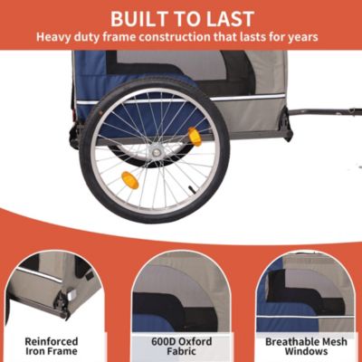 Tangkula Dog Bike Trailer with Safety Features