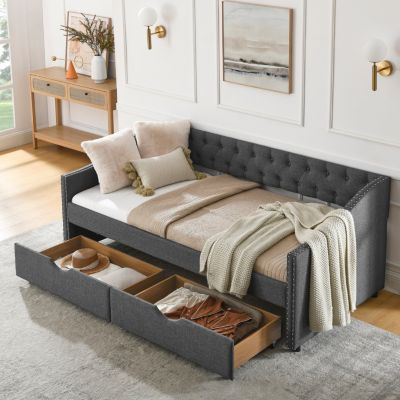 Streamdale Upholstered Twin Size Daybed with Drawers