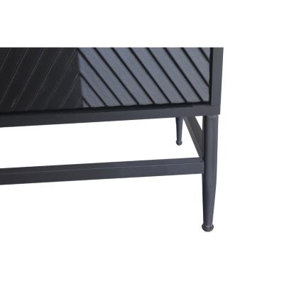 Black Lacquered Wooden Sideboard Buffet Cabinet