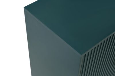 1 Count wood Green TV Stand with Storage & Adjustable Shelves