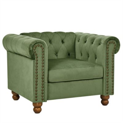 Velvet Tufted Sofa Settee