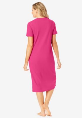 Plus Size Only Neccessities Ribbed Sleepshirt