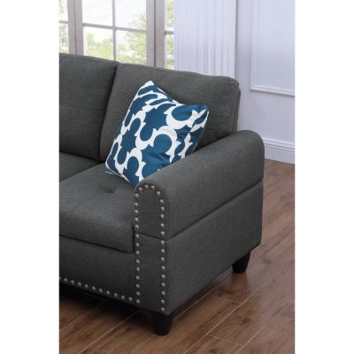 Streamdale Alger 98" Wide Left Hand Facing Sofa Chaise With Ottoman