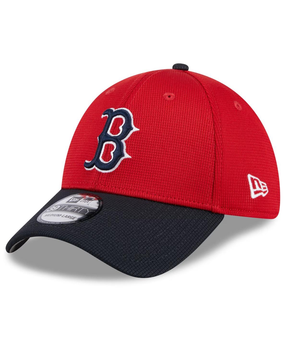 Shop New Era Men's Red Boston Red Sox 2024 Batting Practice 39thirty Flex Hat In Navy