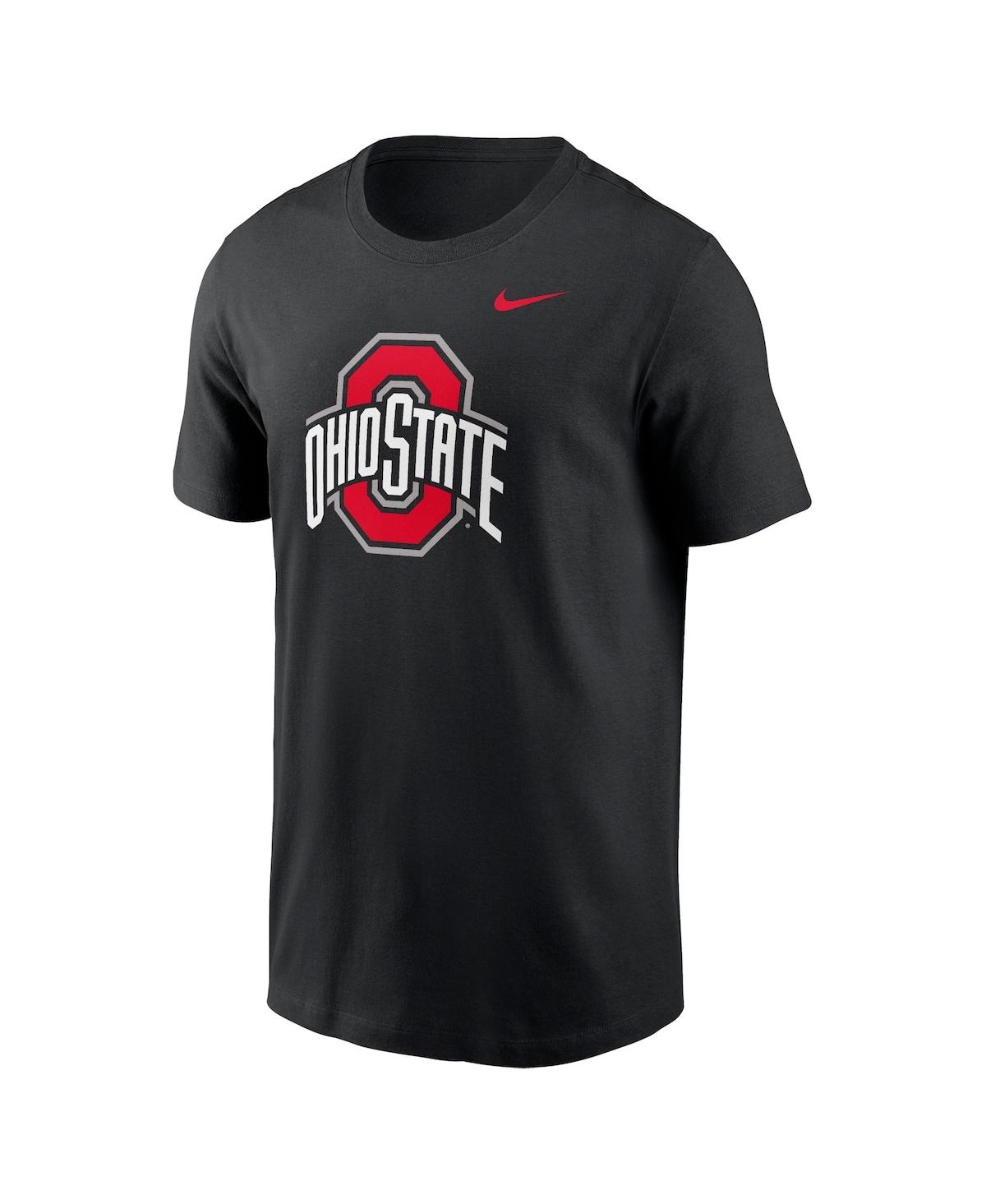 Nike Men's Ohio State Buckeyes Primetime Evergreen Logo T-shirt In Black