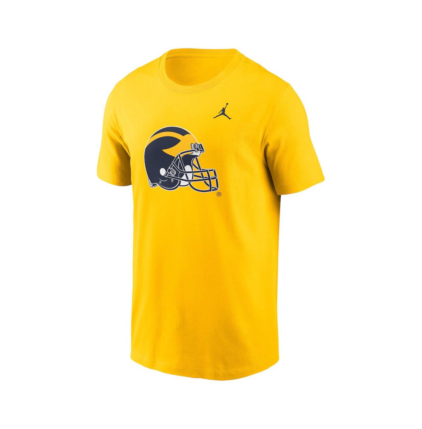 Мужская футболка Jordan Michigan Wolverines Primetime Evergreen Alternate Logo, цвет: Тёмно-синий — фото 4