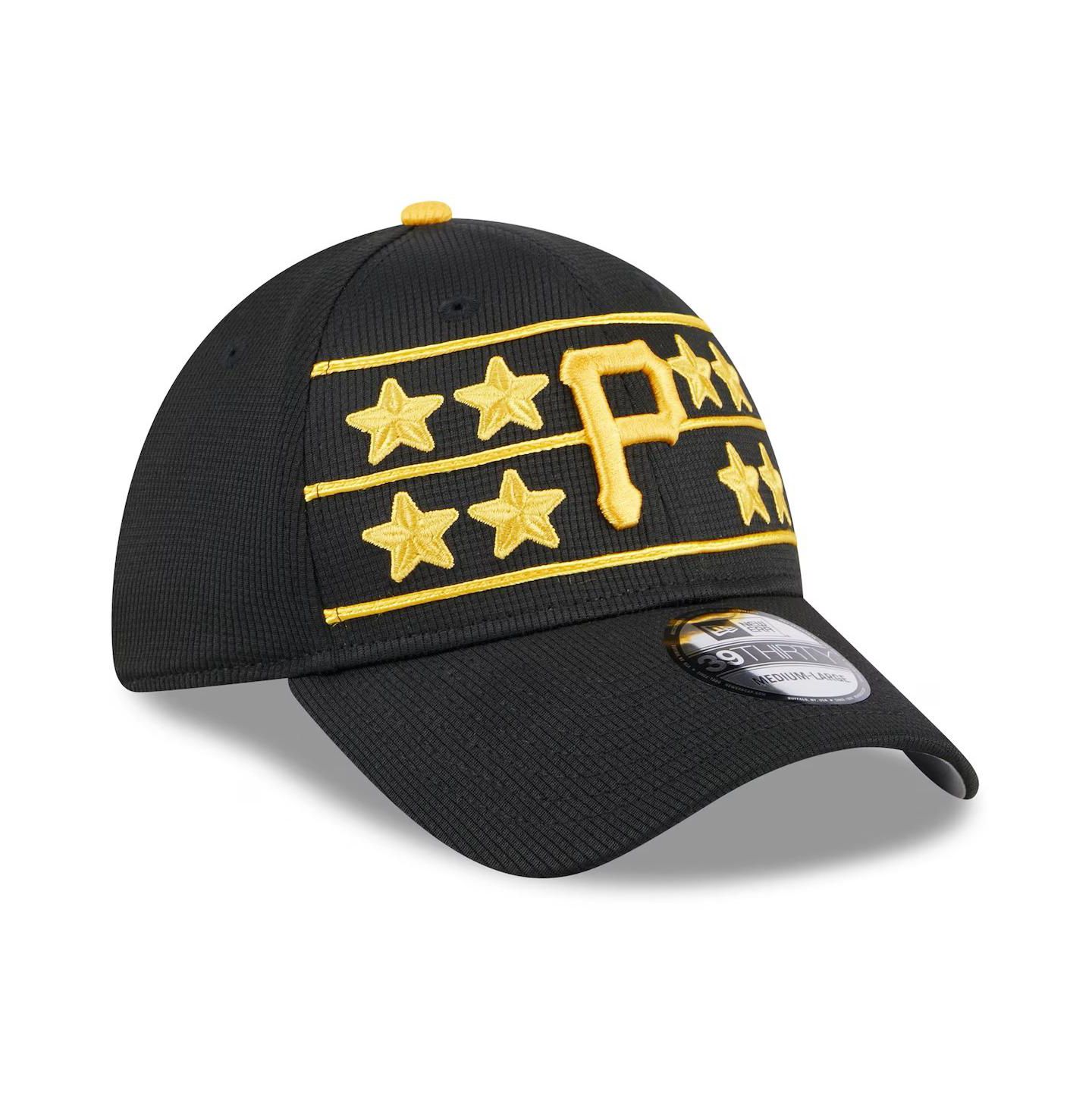Мужская кепка New Era Black Pittsburgh Pirates 2024 Batting Practice 39THIRTY Flex Hat — фото 3