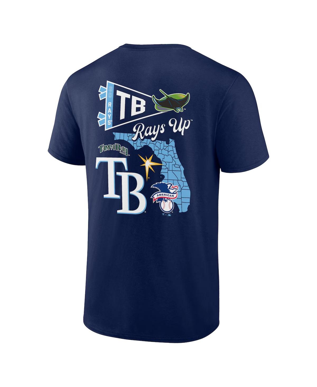 Fanatics Men's Navy Tampa Bay Rays Split Zone T-shirt In Navy