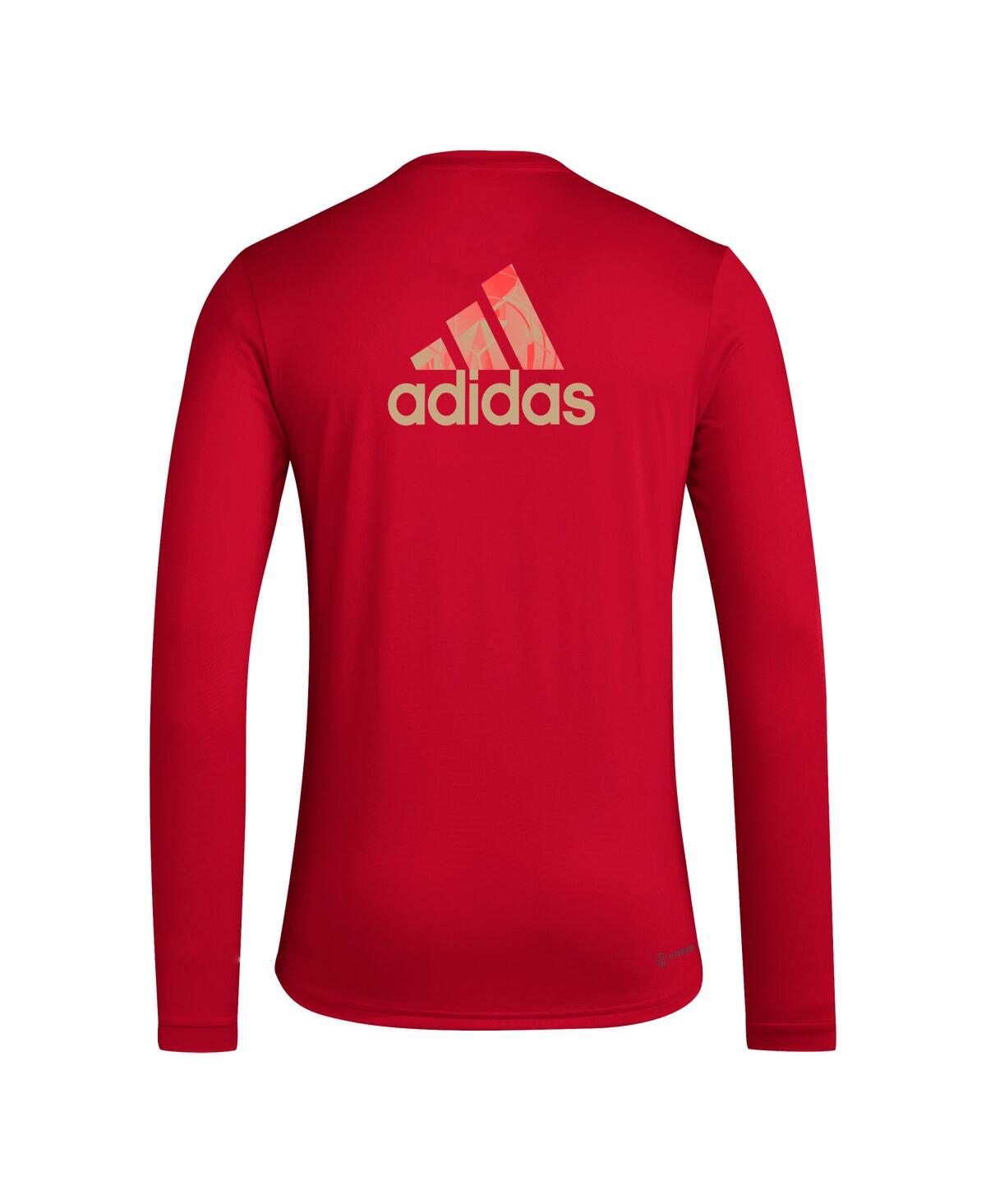 Adidas Men'sAtlanta United Fc Local Pop Aeroready Long Sleeve T-Shirt - Red