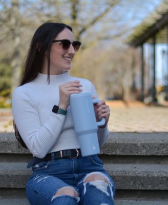 40oz Insulated Tumbler with Straw and Handle, 2pk