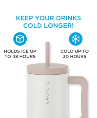 40oz Insulated Tumbler with Straw and Handle, 2pk