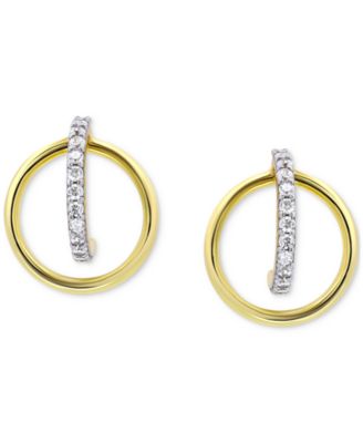 Giani Bernini Cubic Zirconia Orbital Hoop Earrings in Sterling Silver ...