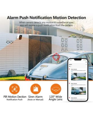 SW02 2 Packs 1080P Full HD Wireless Smart Cameras with Solar Panels, Supports Night Vision, Wi-Fi and Smartphone App