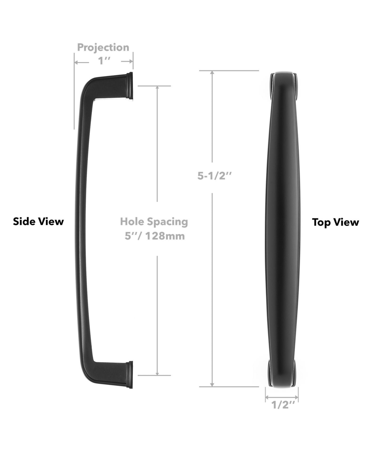 Cauldham 10 Pack Solid Kitchen Cabinet Handles (5