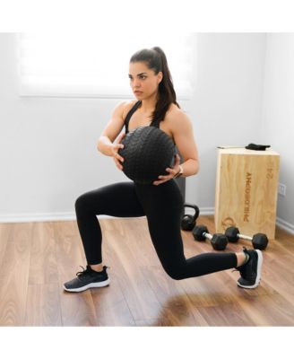 Slam Ball, 15 LB - Weighted Fitness Medicine Ball with Easy Grip Tread