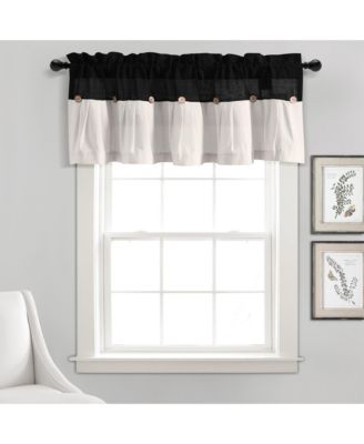 Linen Button Valance