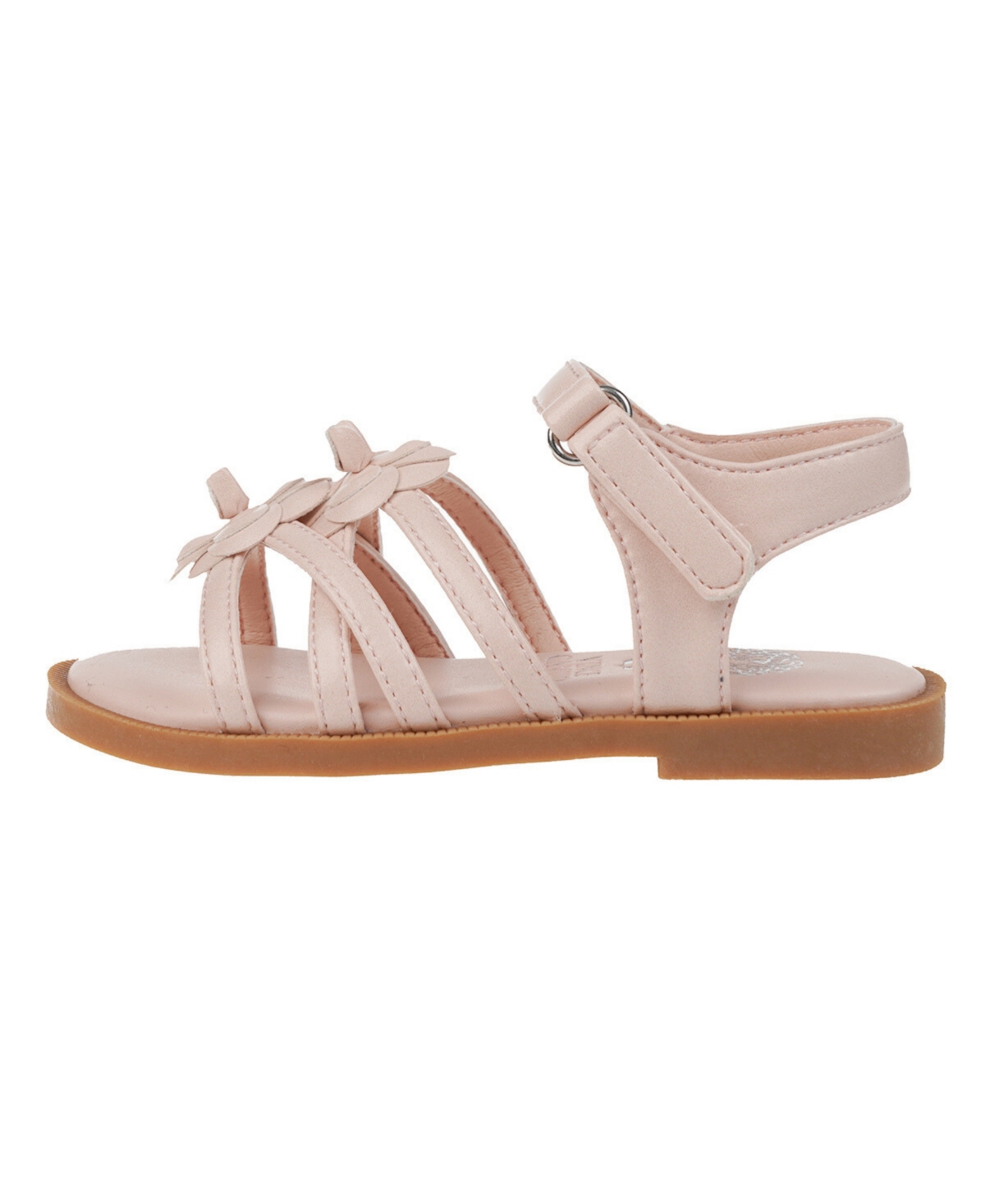 Vince Camuto Toddler Girl's Gladiator Sandal with 3D Flowers and Back Strap with Adjustable Closure