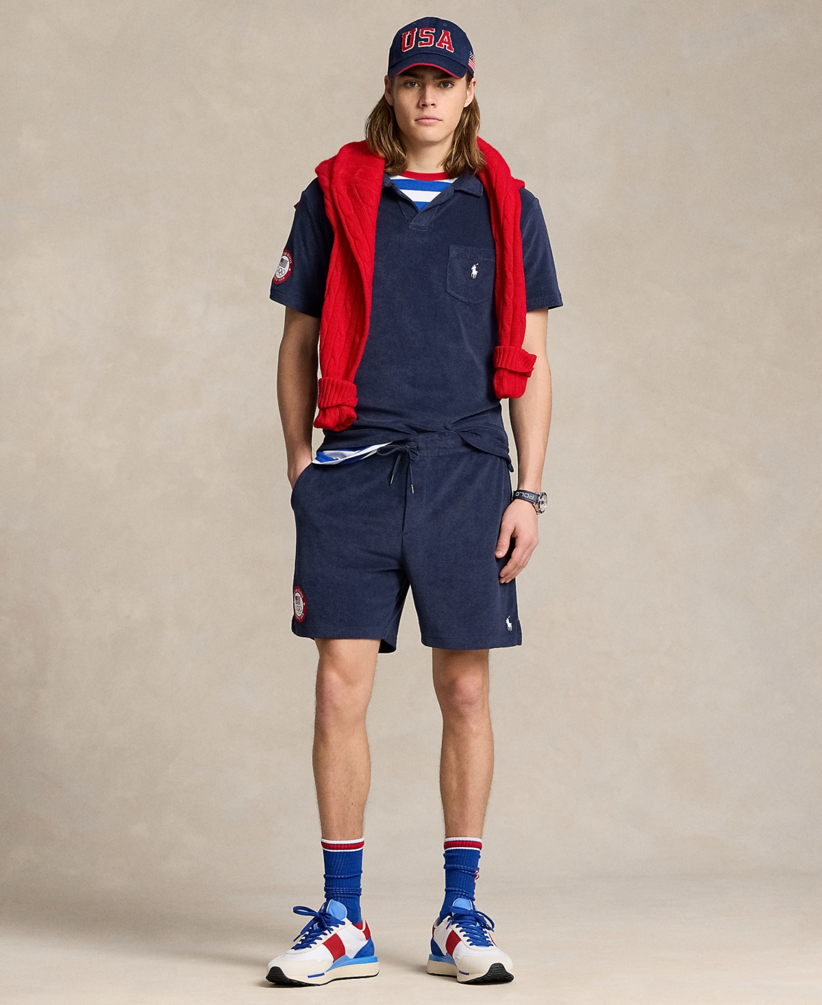 Polo Ralph Lauren Men's Team Usa 6-Inch Terry Shorts