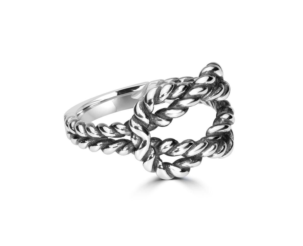 American West JewelryLasso Love Knot Ring, Size 5 - - Sterling silver