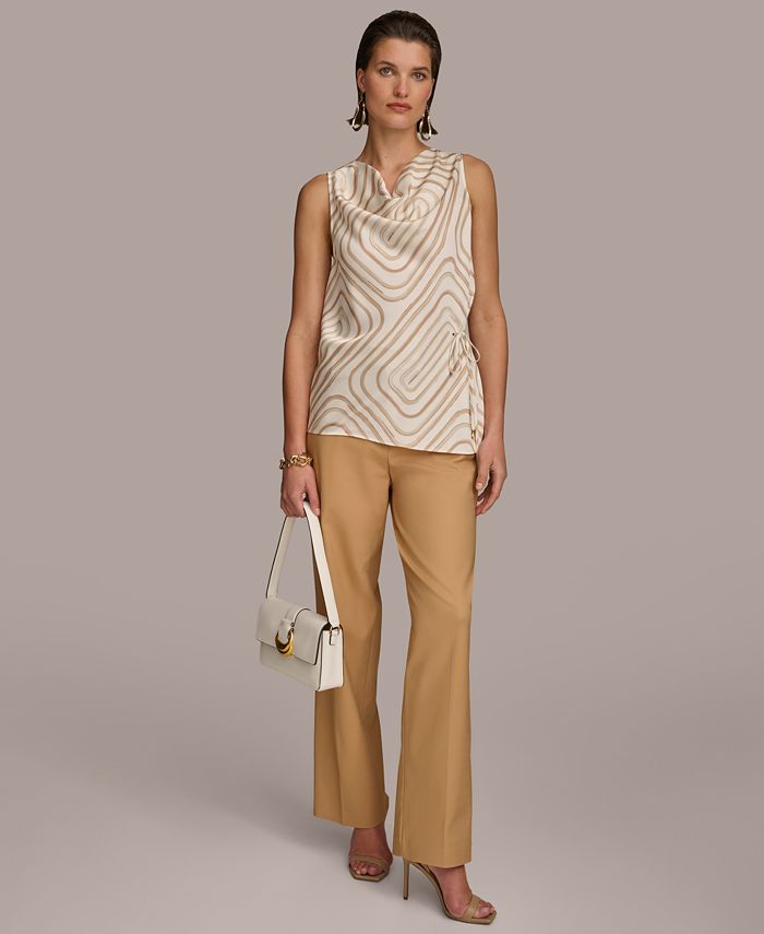 Donna Karan New York Donna Karan Women's Sleeveless Printed Satin Drape ...