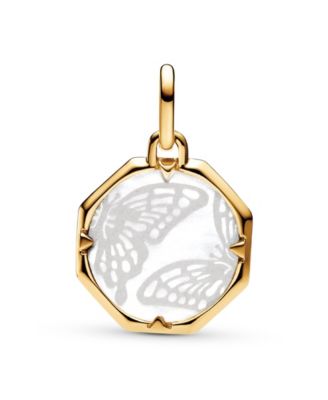 14K Gold-Plated Cultured Pearl escent Butterfly