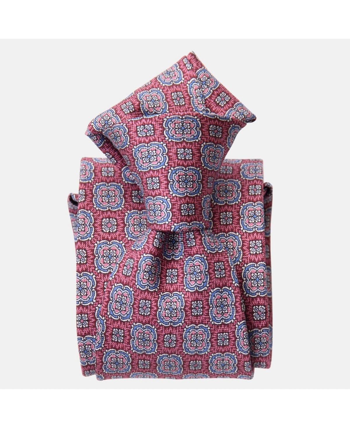 Men's Veneto - Printed Silk Tie for Men - Claret red