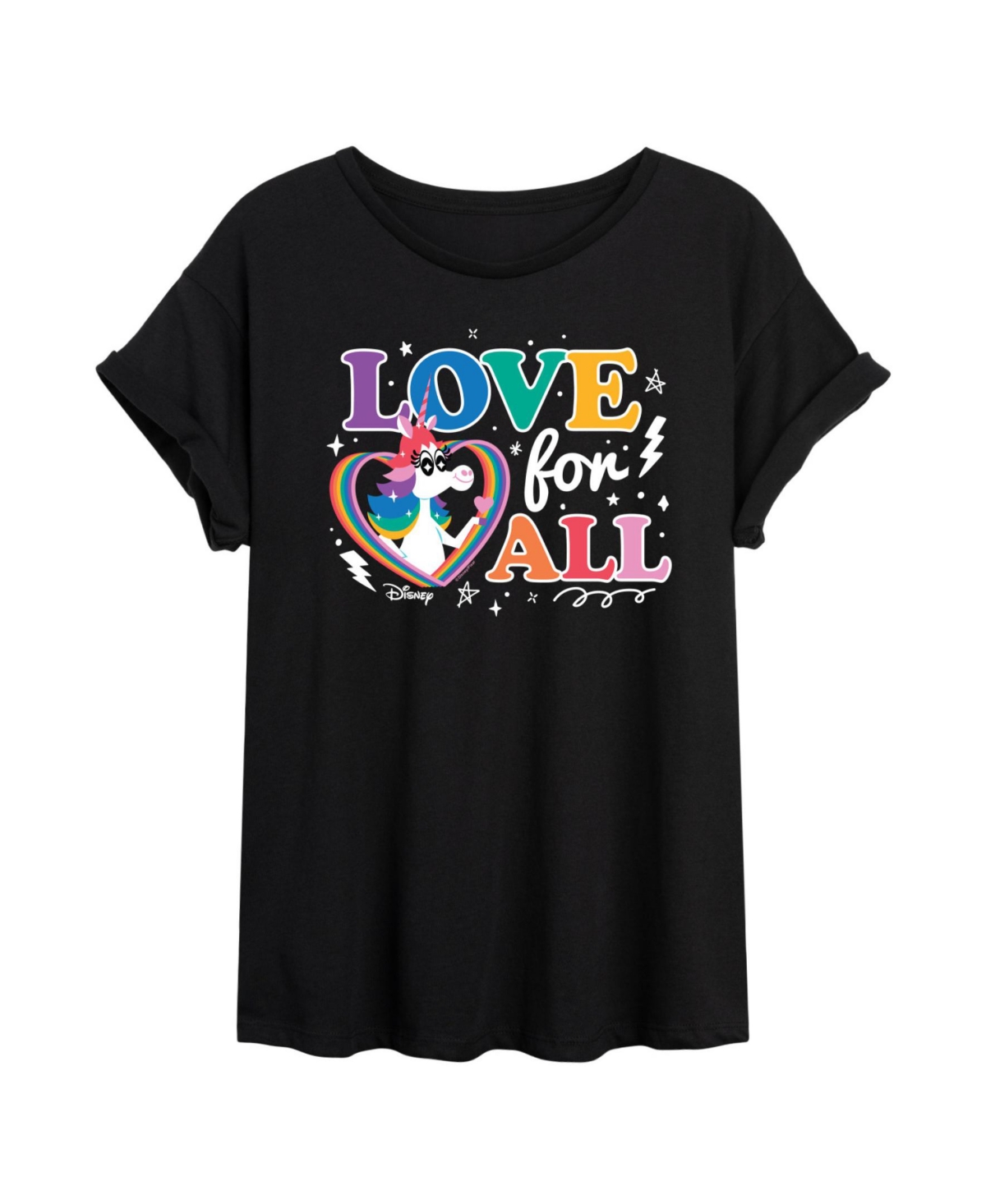 Trendy Juniors Inside Out Pride Graphic Oversized Tee - Black