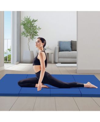 10' x 4' x 2" 4-Panel Folding Exercise Mat with Carrying Handles for Gym Yoga