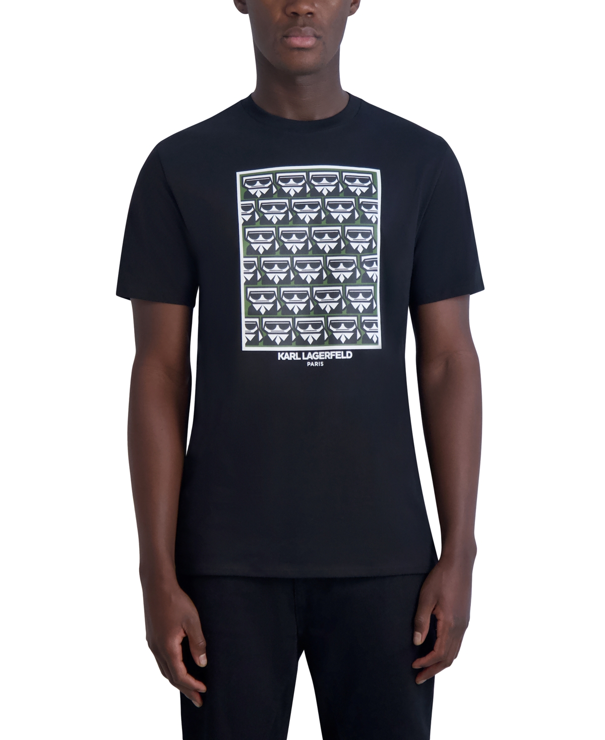 Men's Multiplied Kocktail Karl Square Logo Graphic T-Shirt - Black