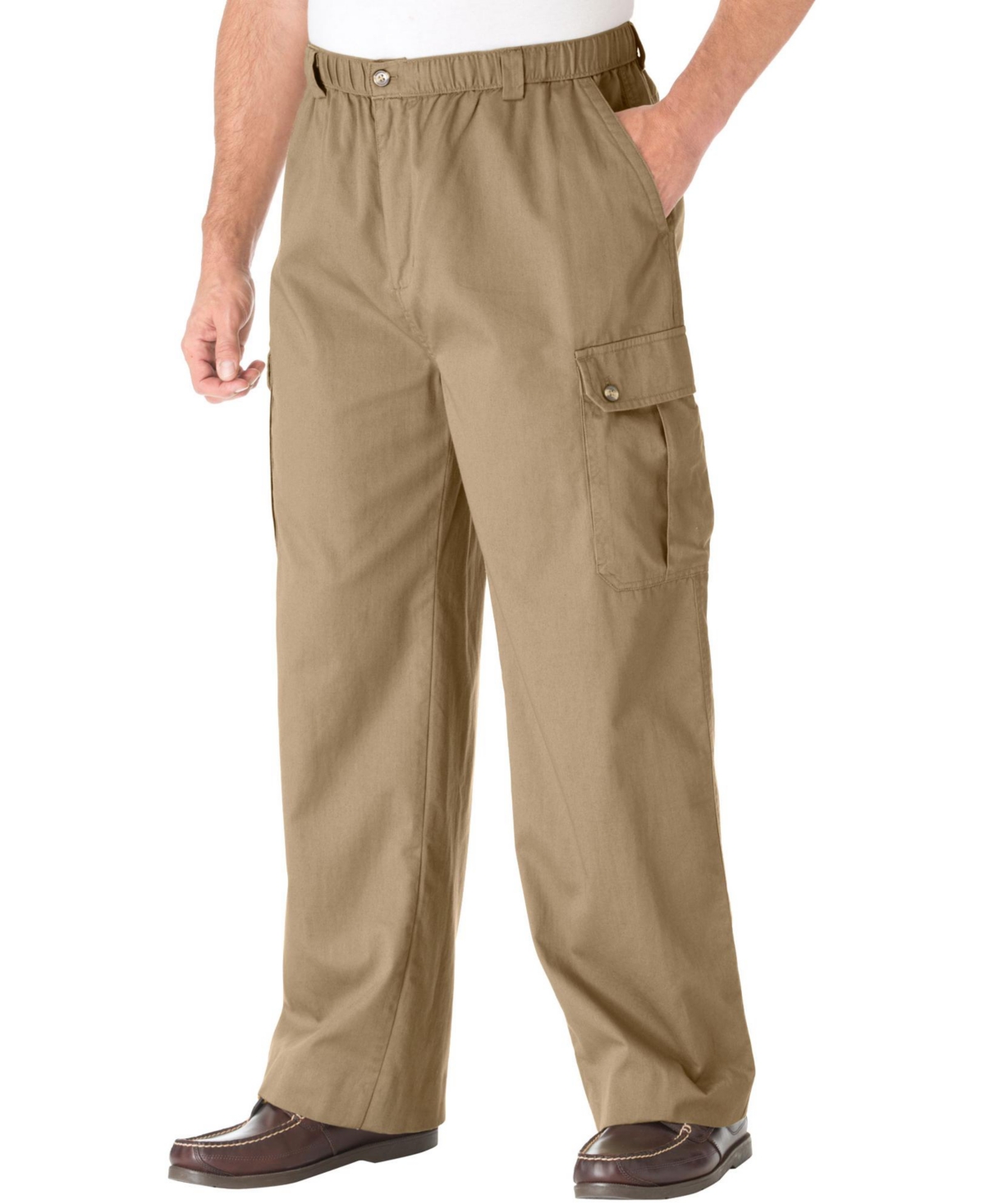 KingSize Men's Big & Tall Knockarounds Full-Elastic Waist Cargo Pants