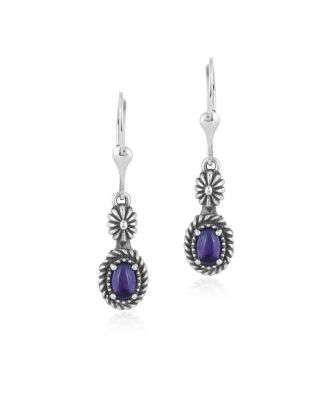 Sterling Silver Amethyst Earrings & Necklace Set - Octagon-Cut Gemstone Jewelry Set With Gift Box