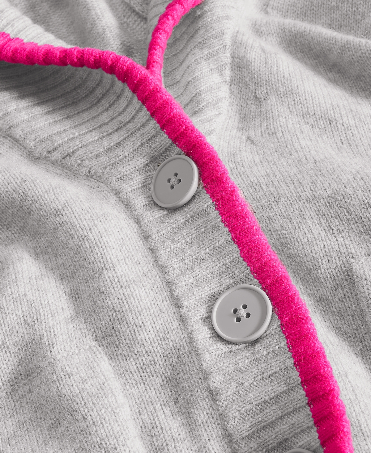 Charter Club Women's Cashmere Tipped Shawl-Collar Boyfriend Cardigan, Created for Macy's