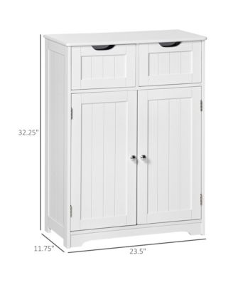 Bathroom Storage Cabinet with 2 Drawers &amp; Adjustable Shelf,