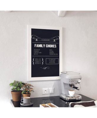 Wall Mounted Magnetic Chalkboard with Wooden Frame