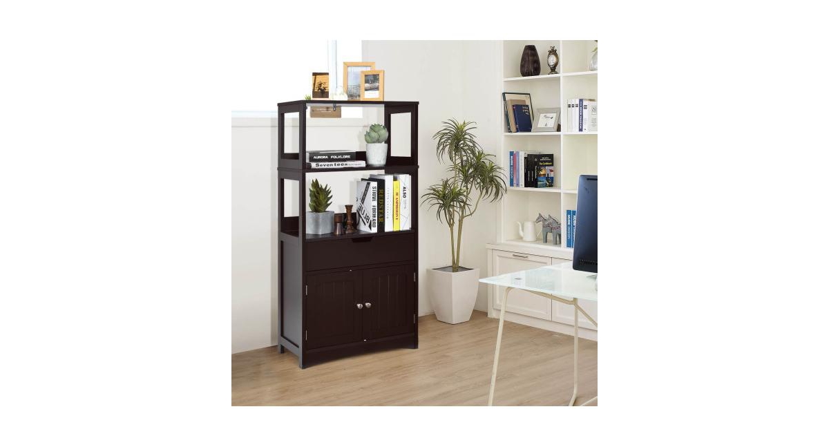 Slickblue Bathroom Storage Cabinet with Drawer and Shelf Floor Cabinet