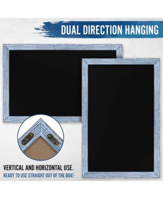 Wall Mounted Magnetic Chalkboard with Wooden Frame