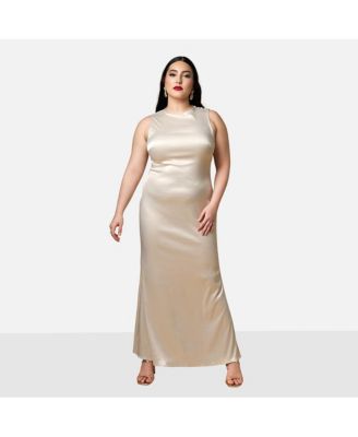 Plus size maxi slip fashion dress