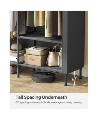 Portable Closet, Fabric Wardrobe Closet, Clothes Organizer With Hanging Rails