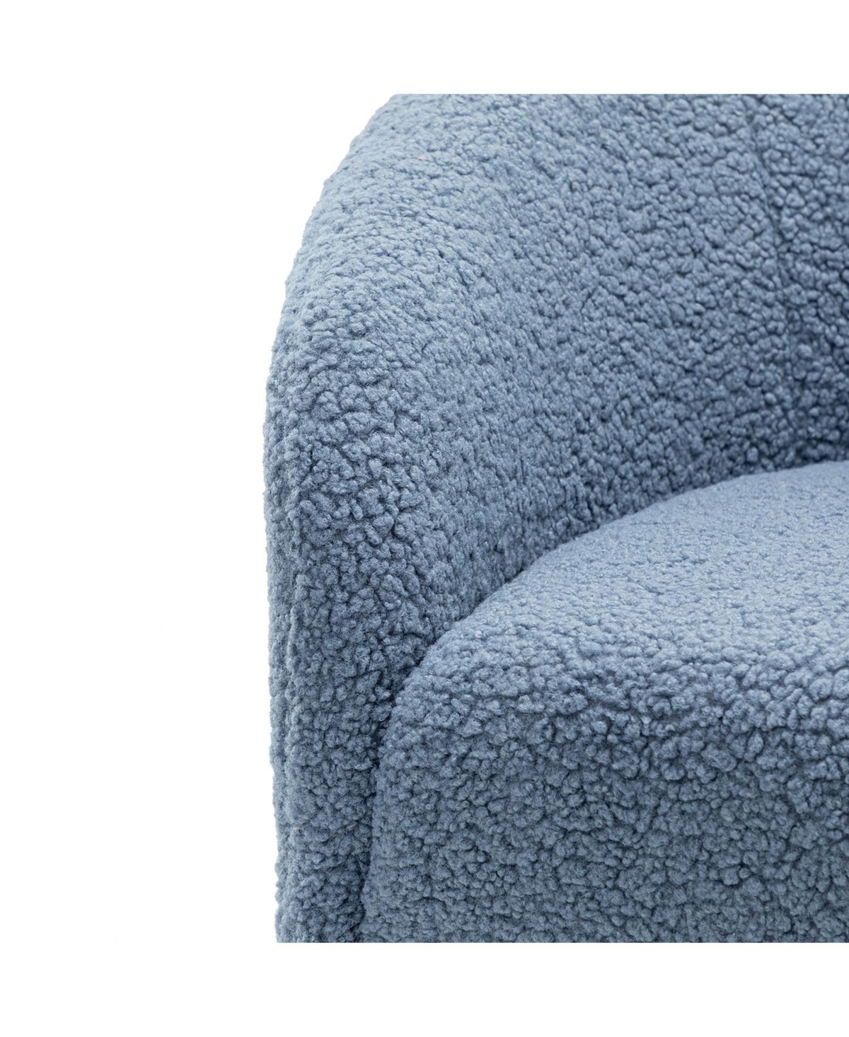 Hulala Home loyd Contemporary and Classic Accent Chair Comfy Barrel Chair with Gold Metal Base