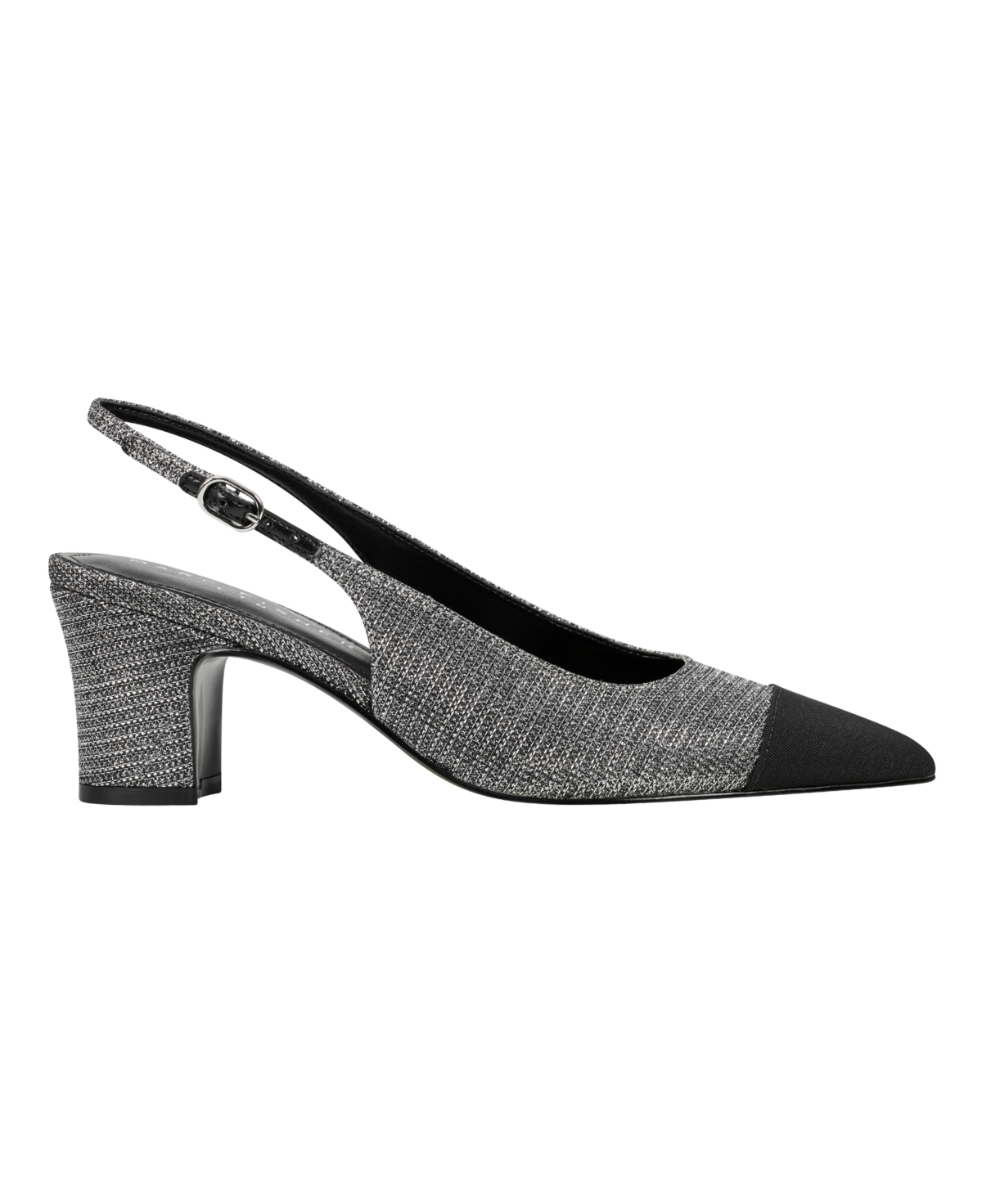 Marc Fisher Women's Blakeley Pointy Toe Dress Slingback Pumps In Silver,black