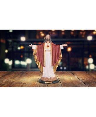 16"H Sacred Heart of Jesus with Open Arms Statue Holy Figurine Religious Decoration Home Decor Perfect Gift for House Warming, Holidays and Birthdays