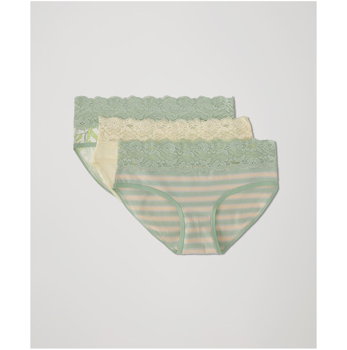 Women's Lace Waist Brief 3-Pack - Sketchy rose